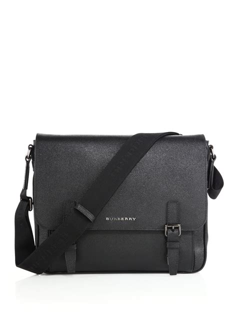 burberry black mens messenger bag